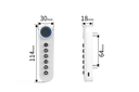 Codeschloss mit Fingerabdruckleser F021, Aluminium, weiß