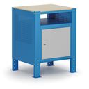 Container G9, 1 Fachboden, 1 Schrank, höhenverstellbar, 675 x 595 x 715-975 mm, grau/blau