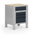 Container G9, 4 Schubladen, höhenverstellbar, 675 x 595 x 715-975 mm, grau/Graphit Container G9, 4 Schubladen, höhenverstellbar, 675 x 595 x 715-975 mm, grau/Graphit