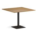 Couchtisch ENZO, 100x100 cm, schwarzes Fußgestell, Buche