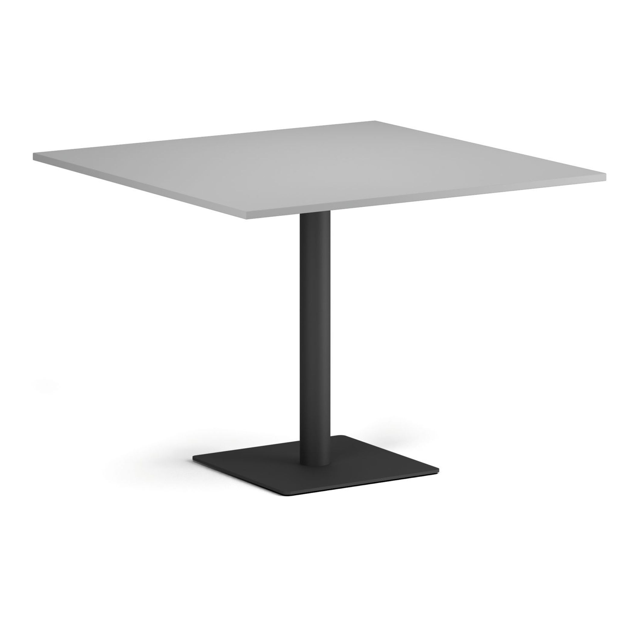 Couchtisch ENZO, 100x100 cm, schwarzes Fußgestell, grau