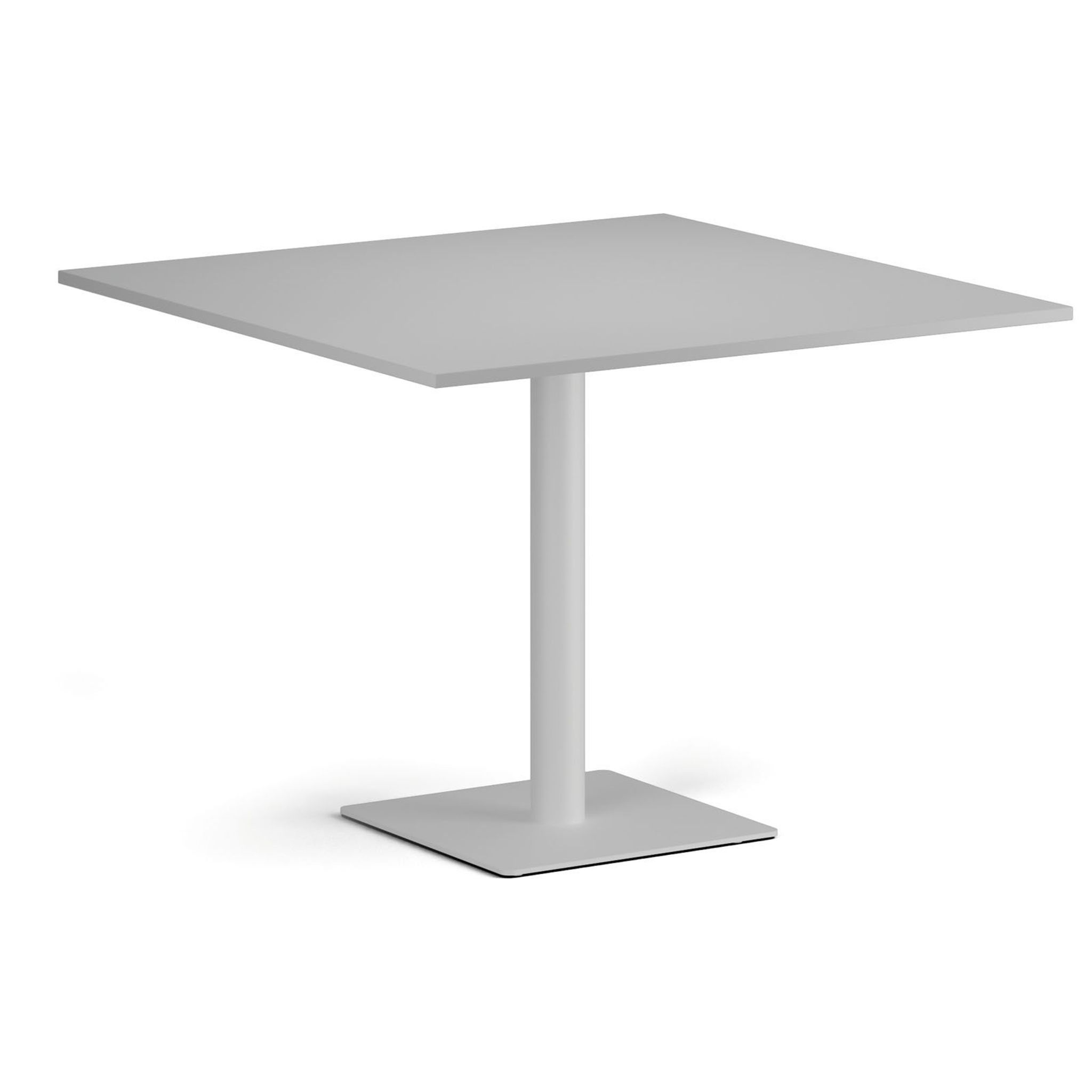 Couchtisch ENZO, 100x100 cm, weißes Fußgestell, grau