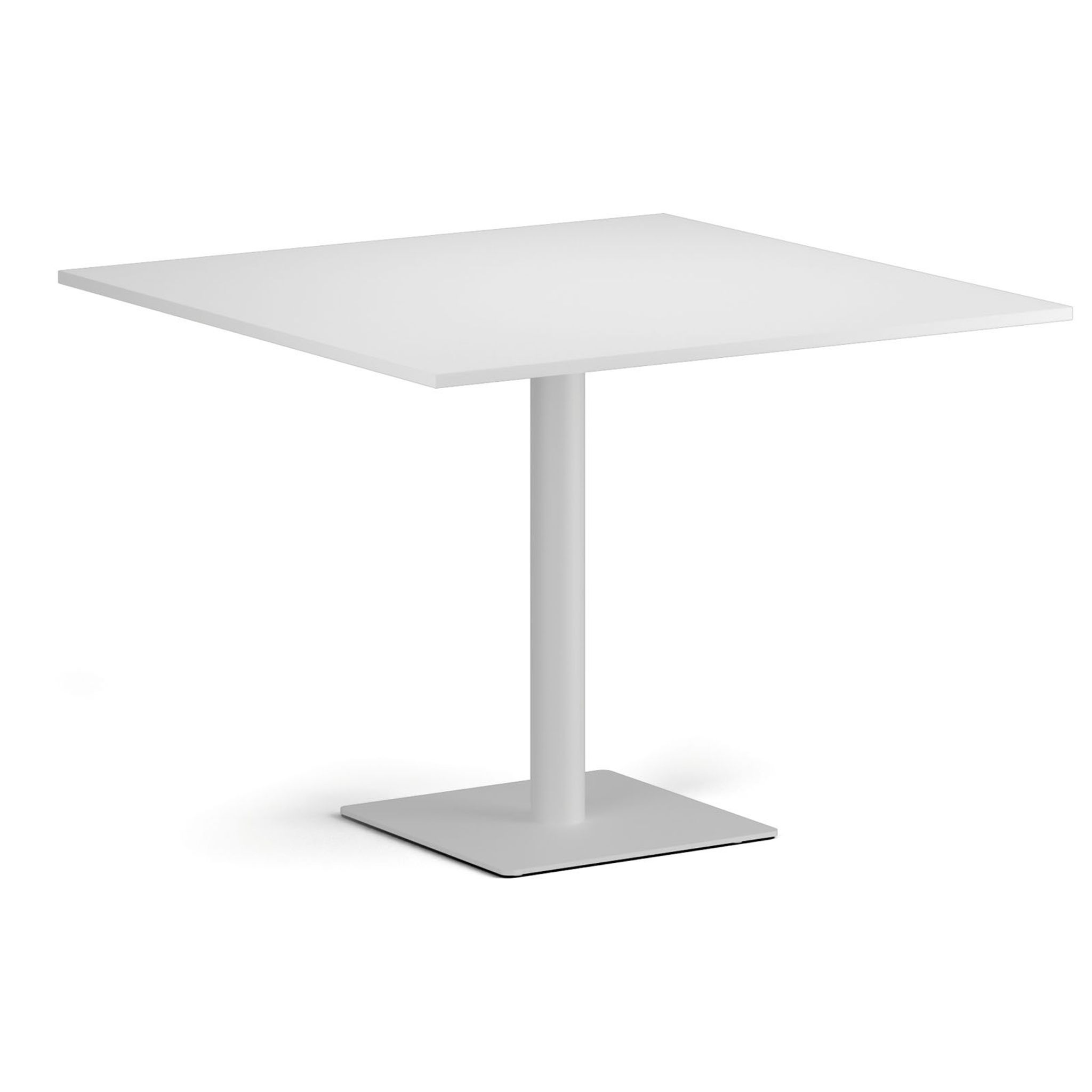 Couchtisch ENZO, 100x100 cm, weißes Fußgestell, weiß