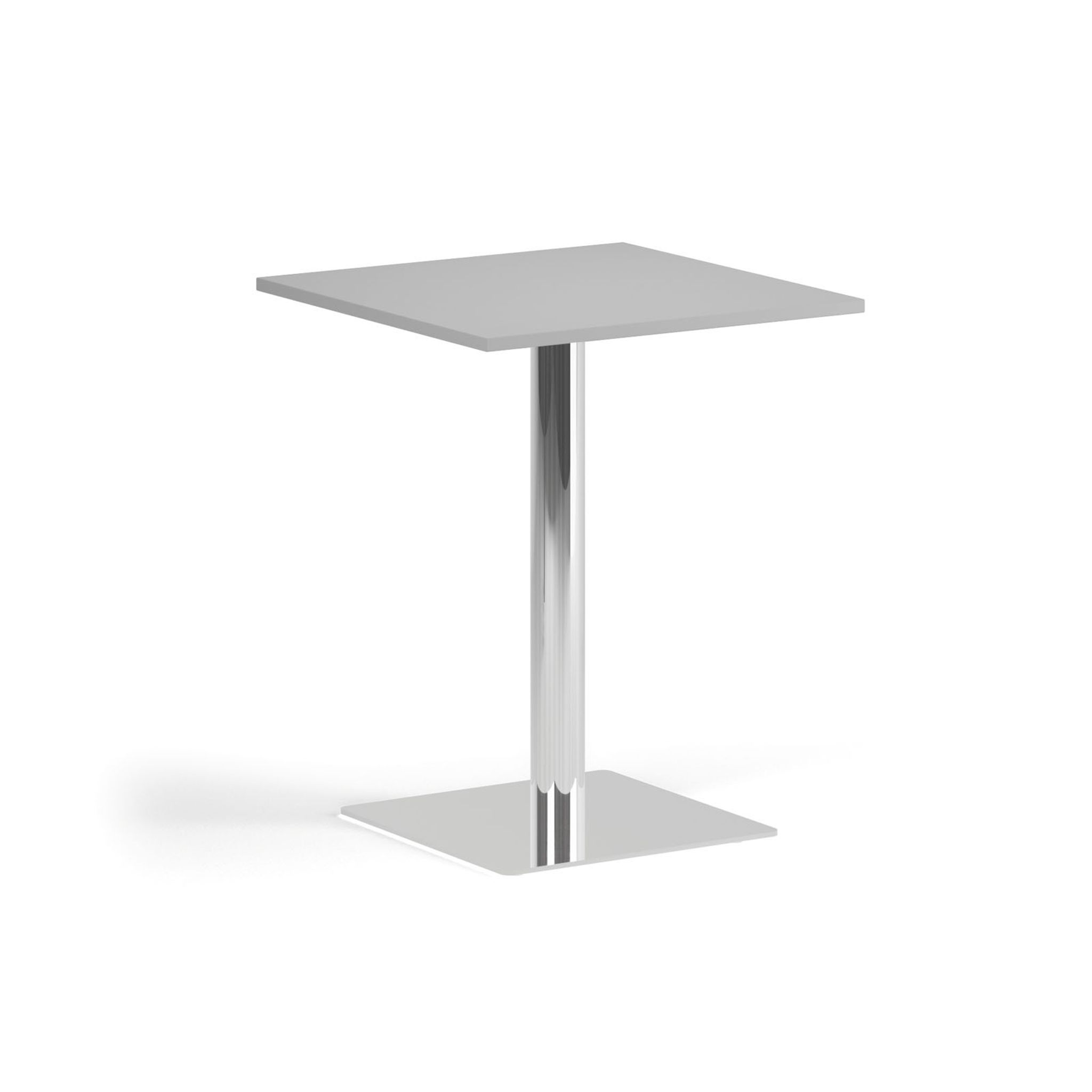 Couchtisch ENZO, 60x60 cm, chrom Fußgestell, grau