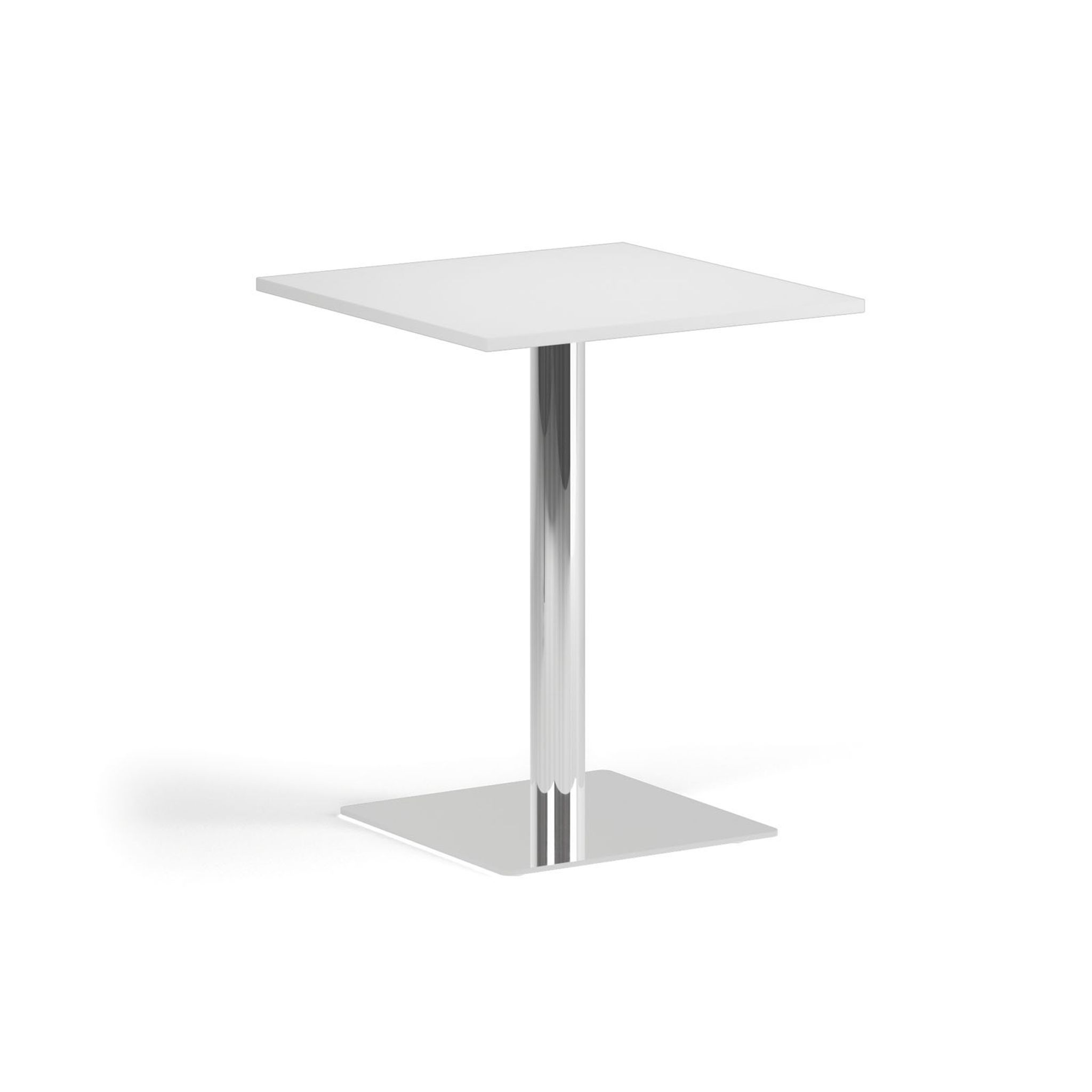 Couchtisch ENZO, 60x60 cm, chrom Fußgestell, weiß