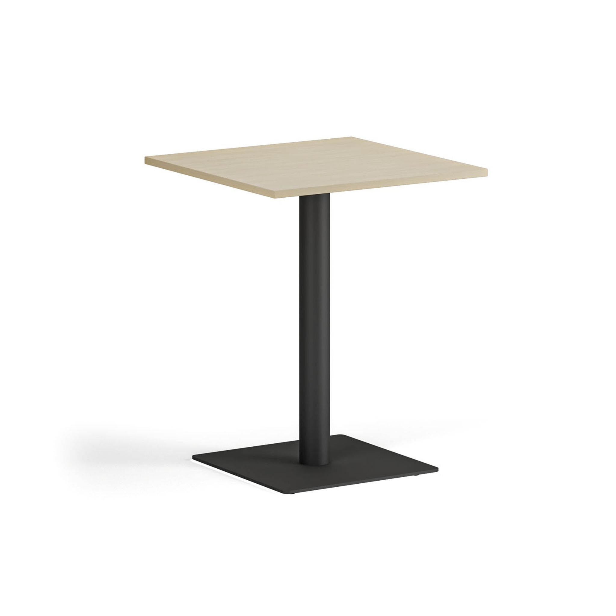 Couchtisch ENZO, 60x60 cm, schwarzes Fußgestell, Birke