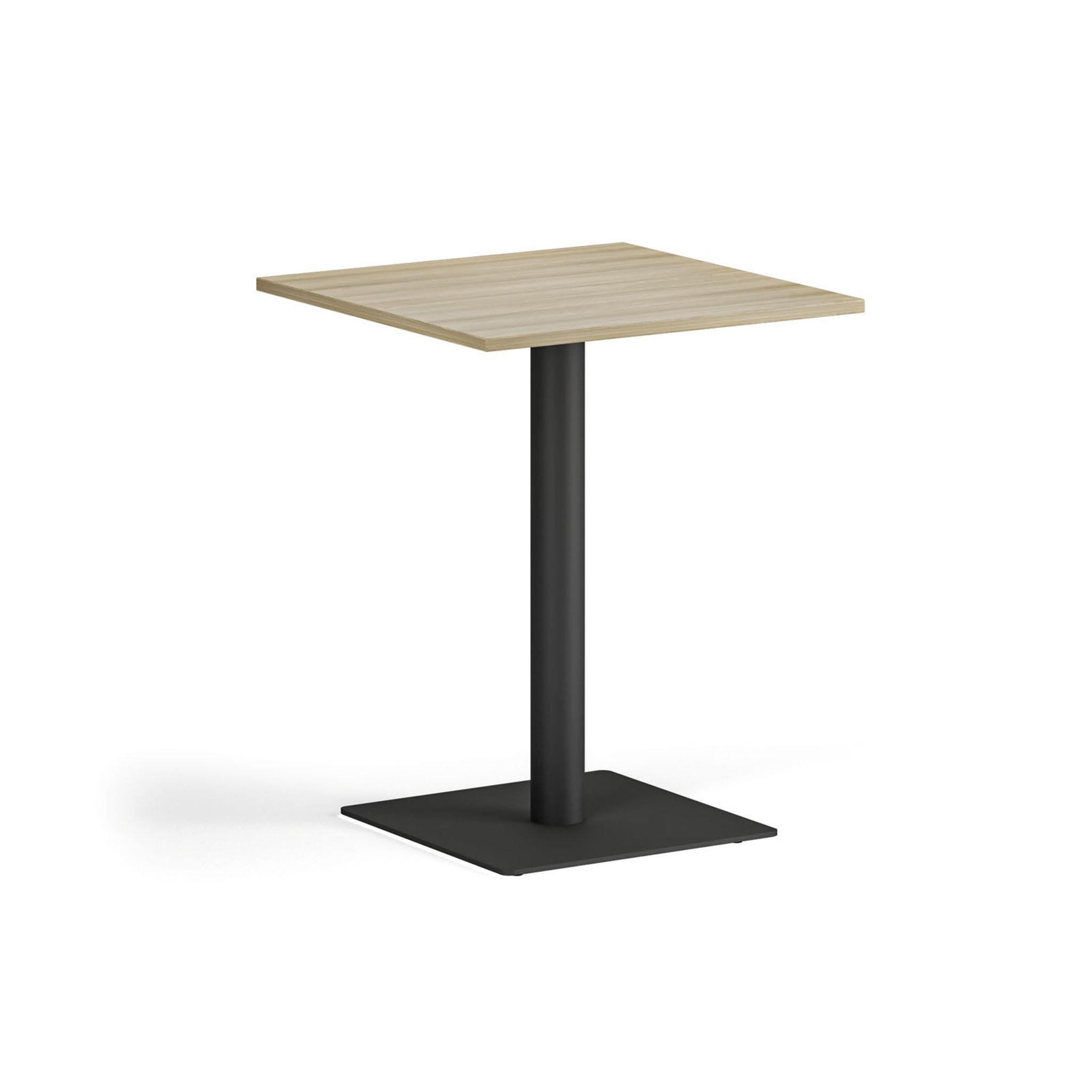 Couchtisch ENZO, 60x60 cm, schwarzes Fußgestell, Eiche natur