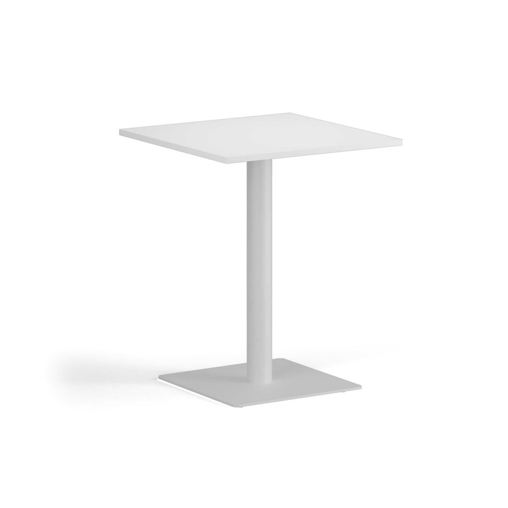 Couchtisch ENZO, 60x60 cm, weißes Fußgestell, weiß