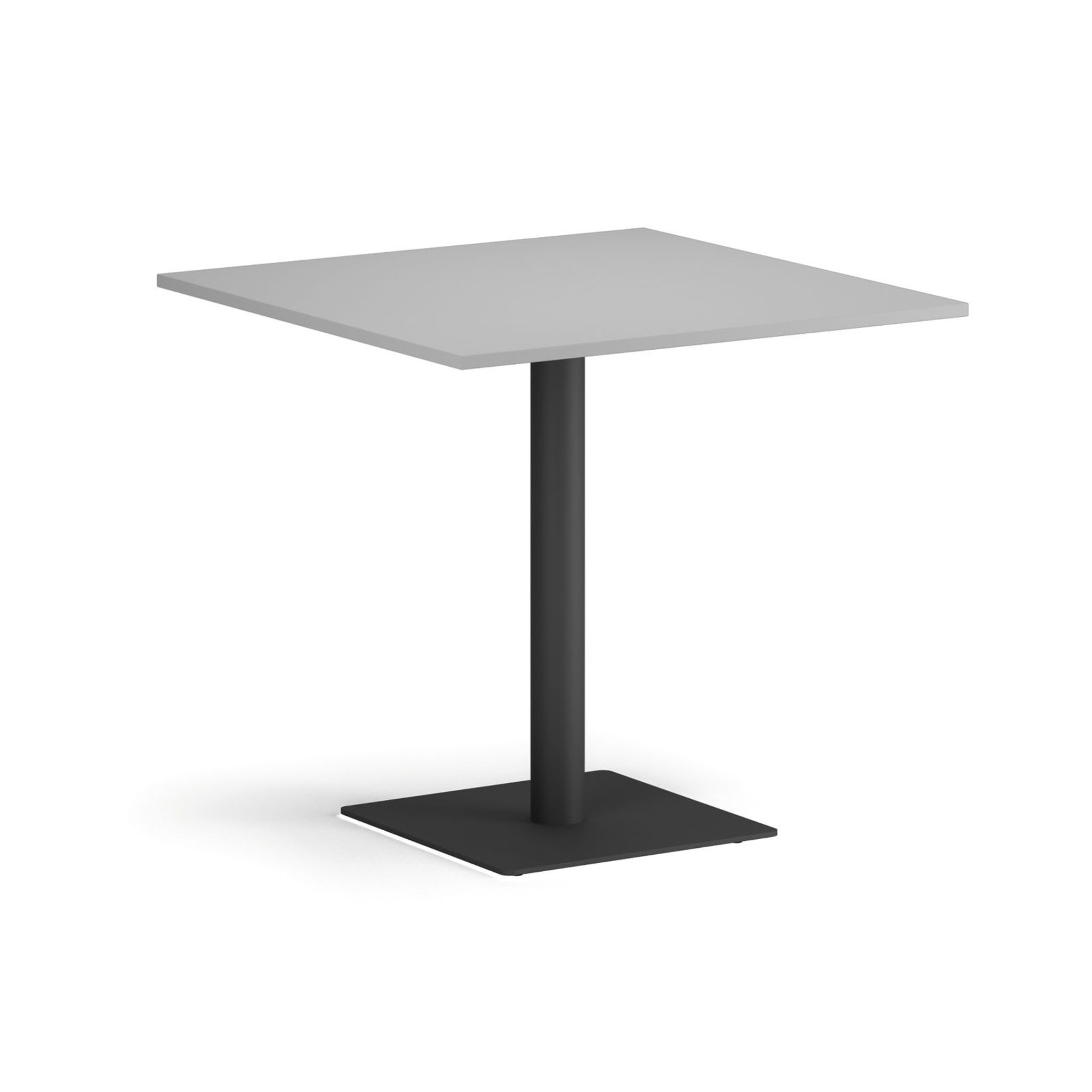 Couchtisch ENZO, 80x80 cm, schwarzes Fußgestell, grau