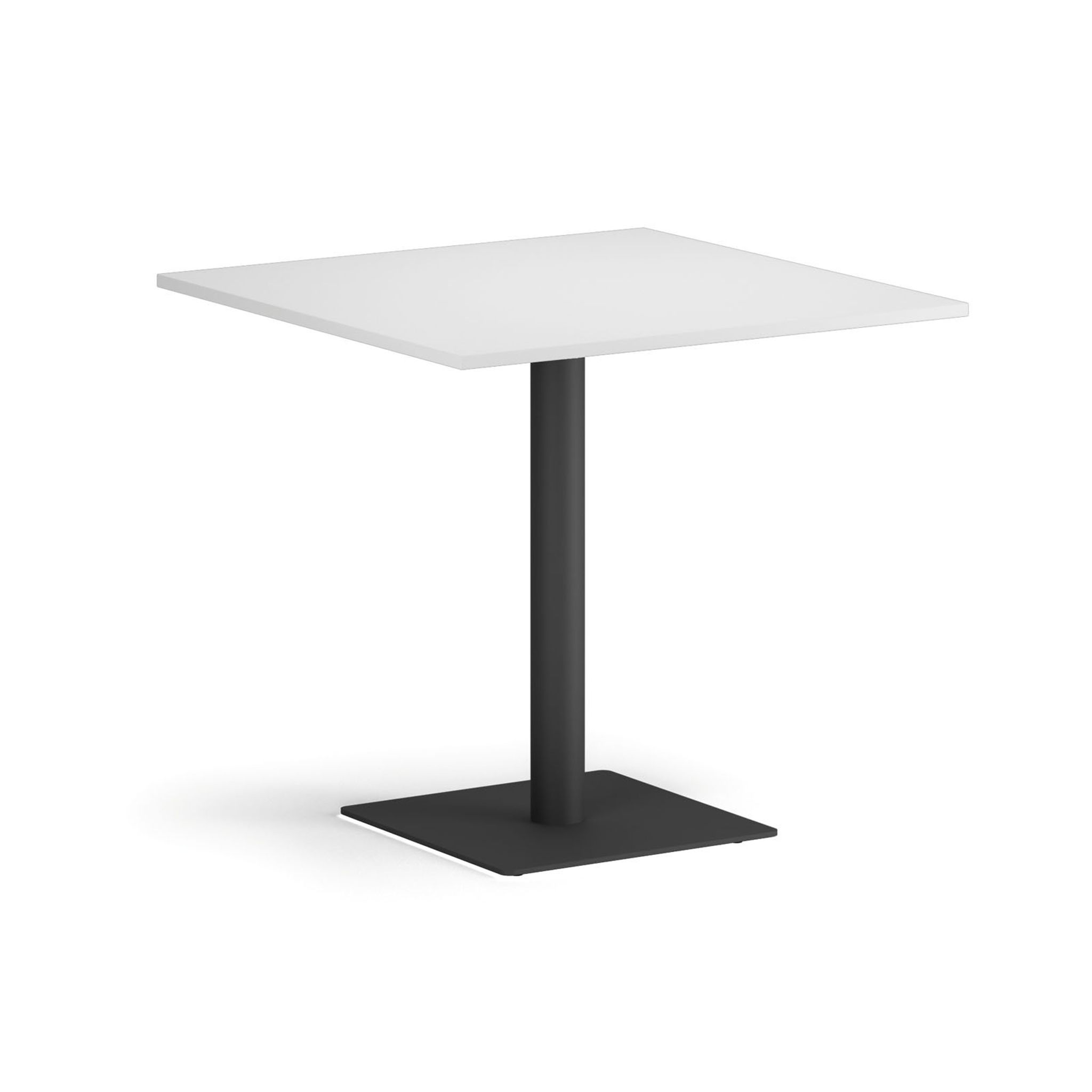 Couchtisch ENZO, 80x80 cm, schwarzes Fußgestell, weiß