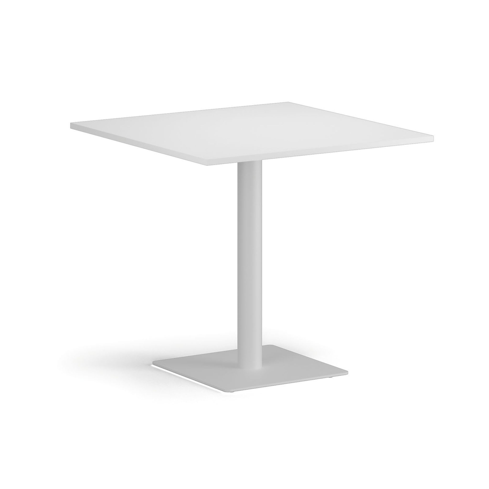 Couchtisch ENZO, 80x80 cm, weißes Fußgestell, weiß