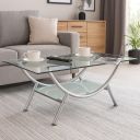 Couchtisch mit Glasplatte TEA, 1200x600 mm