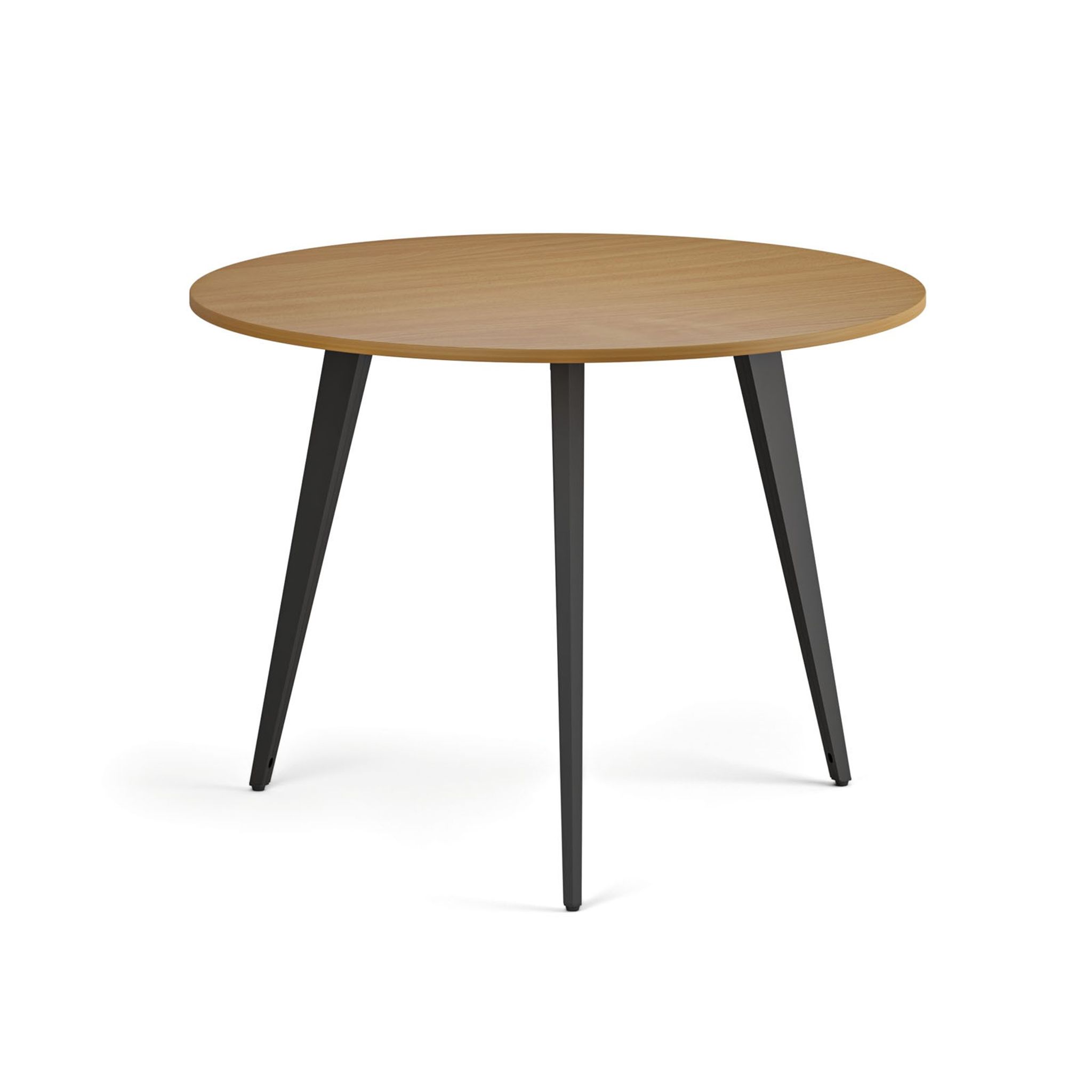 Couchtisch PRIMO VIBE, Durchmesser 100 cm, schwarzes Fußgestell