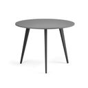 Couchtisch PRIMO VIBE, Durchmesser 100 cm, schwarzes Fußgestell, Graphit