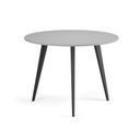 Couchtisch PRIMO VIBE, Durchmesser 100 cm, schwarzes Fußgestell, grau