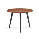 Couchtisch PRIMO VIBE, Durchmesser 100 cm, schwarzes Fußgestell, Kirschbaum