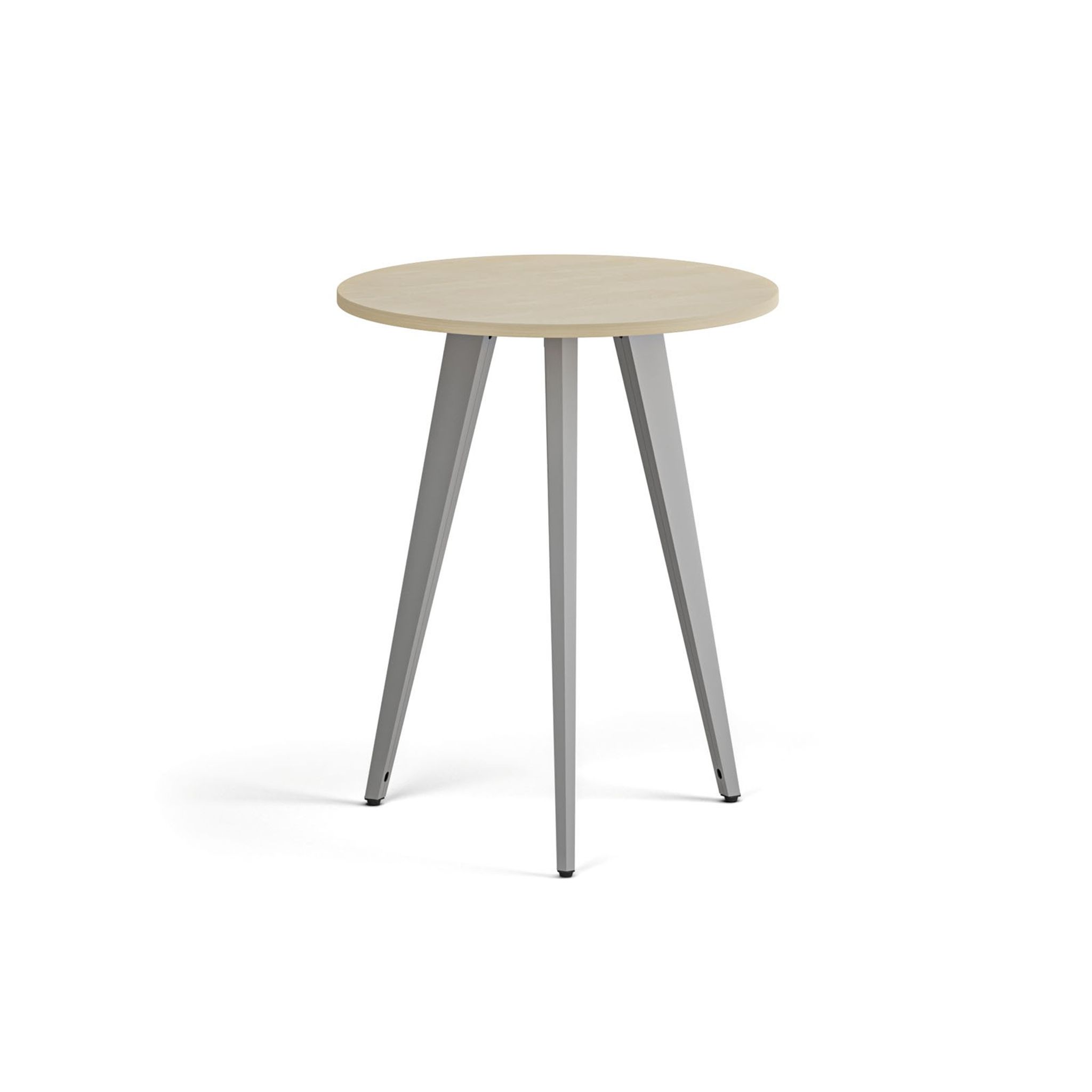 Couchtisch PRIMO VIBE, Durchmesser 60 cm, graues Fußgestell, Birke