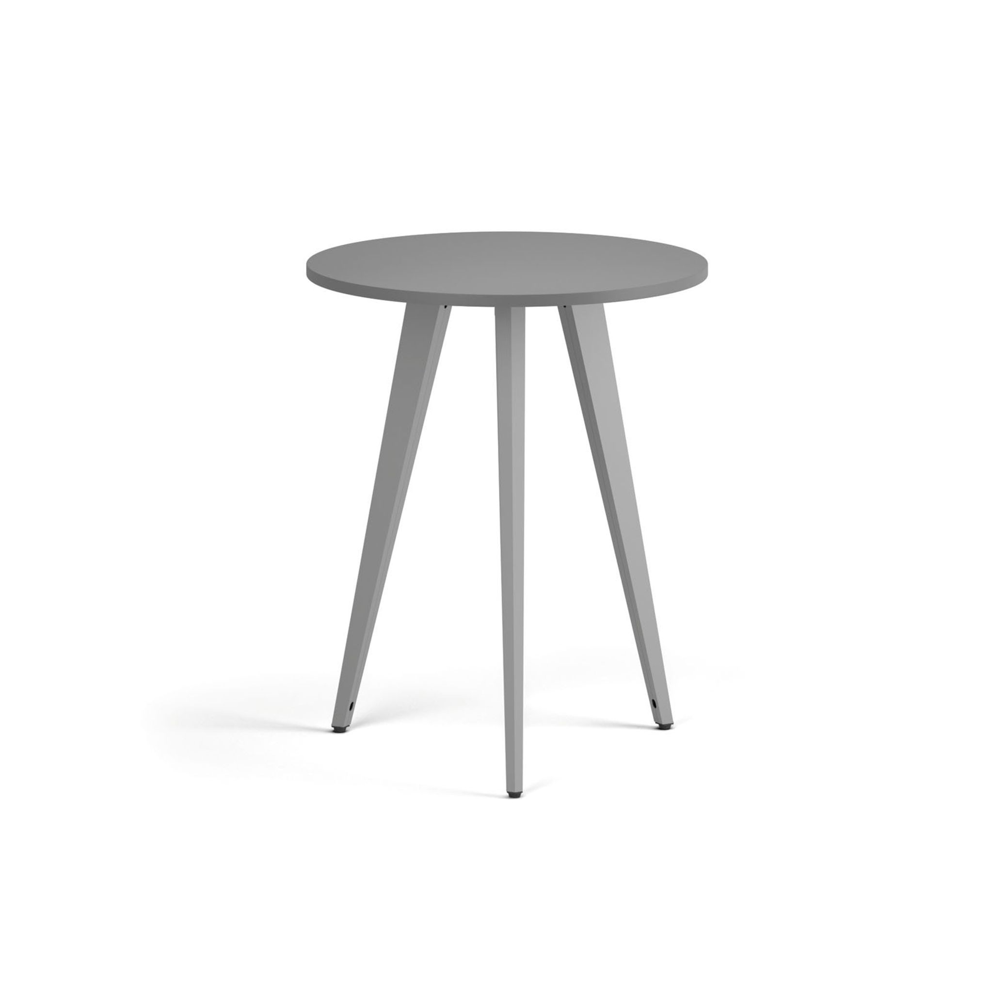Couchtisch PRIMO VIBE, Durchmesser 60 cm, graues Metallgestell, Graphit