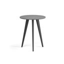 Couchtisch PRIMO VIBE, Durchmesser 60 cm, schwarzes Metallgestell, Graphit