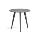 Couchtisch PRIMO VIBE, Durchmesser 80 cm, schwarzes Fußgestell, Graphit