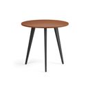 Couchtisch PRIMO VIBE, Durchmesser 80 cm, schwarzes Fußgestell, Kirschbaum