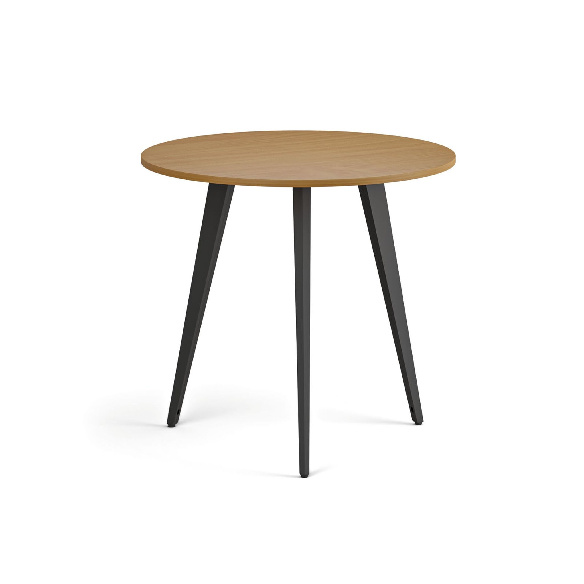 Couchtisch PRIMO VIBE, Durchmesser 80 cm, schwarzes Metallgestell