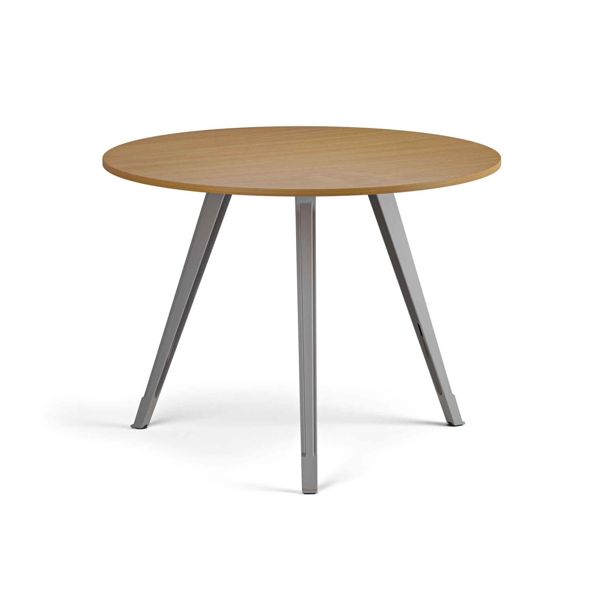 Couchtisch PRIMO ZEN, Durchmesser 100 cm, graues Fußgestell