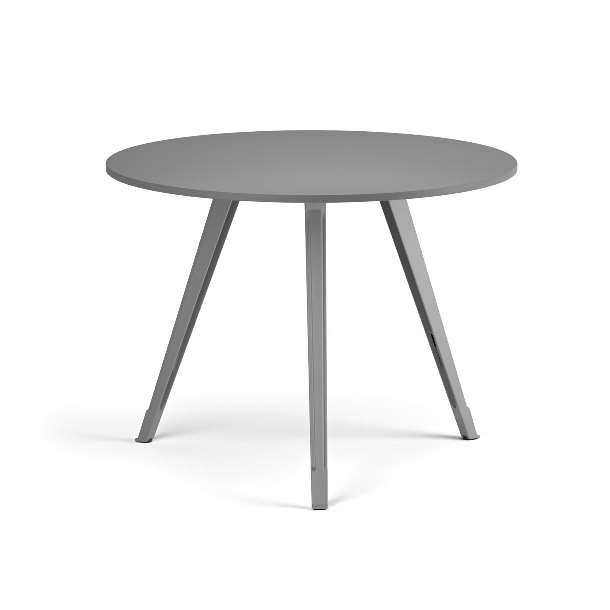 Couchtisch PRIMO ZEN, Durchmesser 100 cm, graues Fußgestell, Graphit