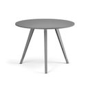 Couchtisch PRIMO ZEN, Durchmesser 100 cm, graues Metallgestell, Graphit