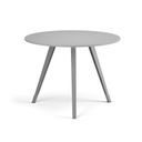 Couchtisch PRIMO ZEN, Durchmesser 100 cm, graues Metallgestell, grau