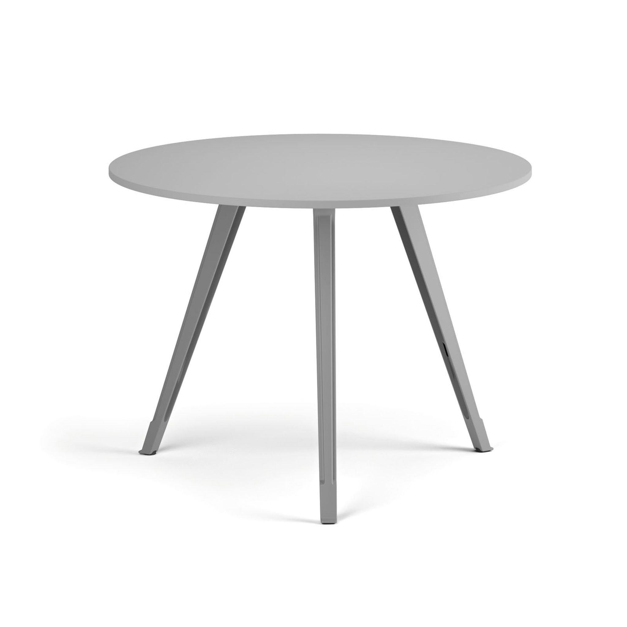 Couchtisch PRIMO ZEN, Durchmesser 100 cm, graues Metallgestell, grau
