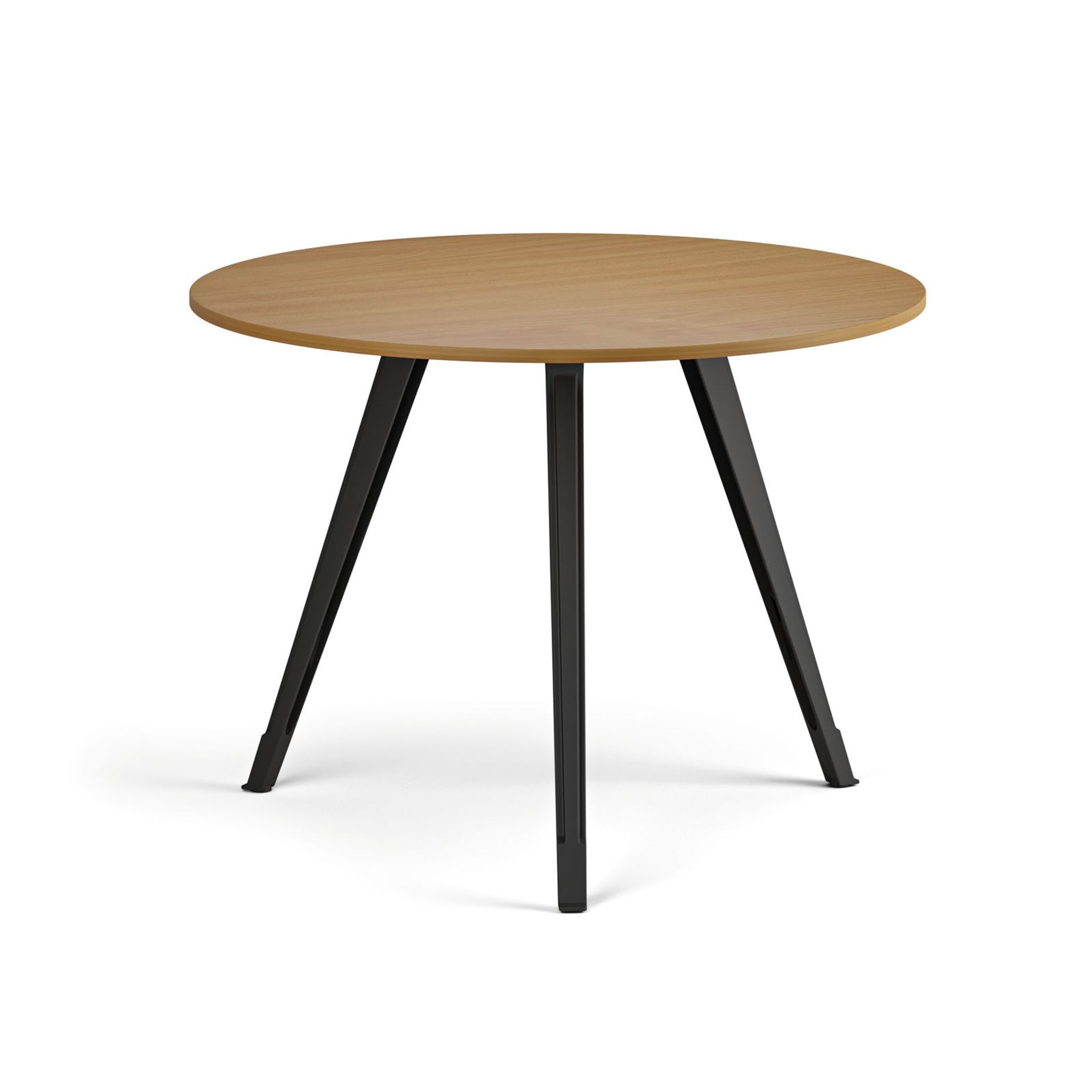 Couchtisch PRIMO ZEN, Durchmesser 100 cm, schwarzes Fußgestell