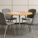 Couchtisch PRIMO ZEN, Durchmesser 120 cm, graues Fußgestell, Graphit