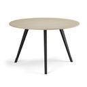 Couchtisch PRIMO ZEN, Durchmesser 120 cm, schwarzes Metallgestell, Birke