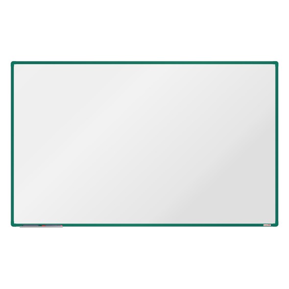 Biela magnetická popisovacia tabuľa boardOK, 2000 x 1200 mm, zelený rám