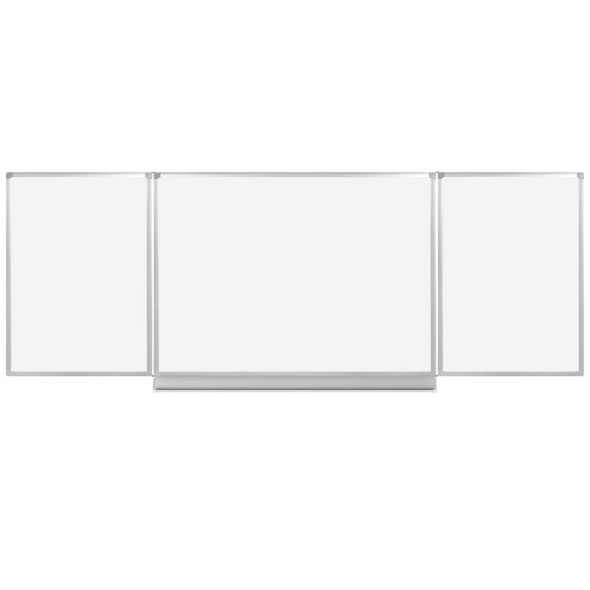Bílá popisovací otevírací tabule na zeď, magnetická 3600 x 1200 mm