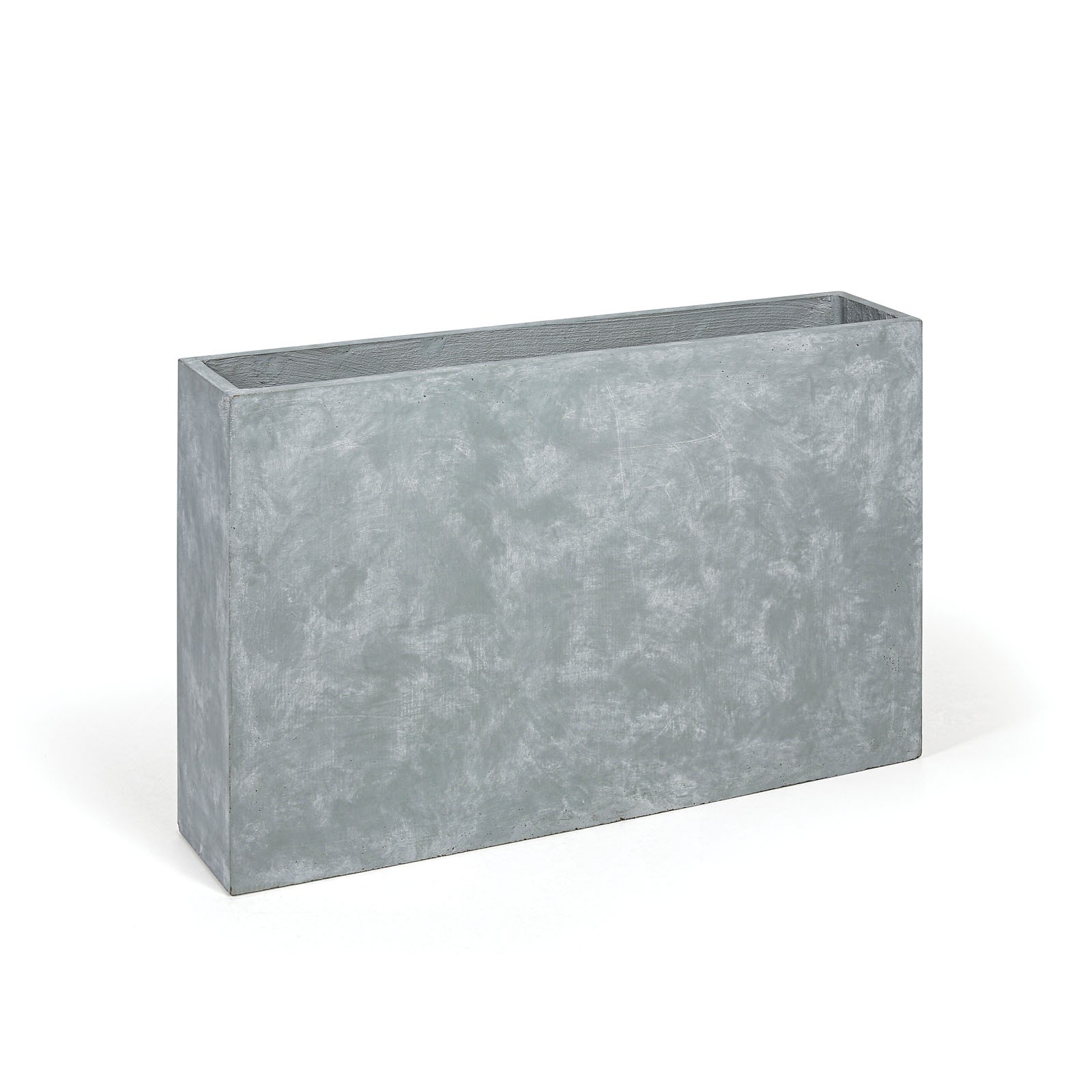 Blumentopf länglich, 120 x 25 x 80 cm, Zement, grau B2B Partner