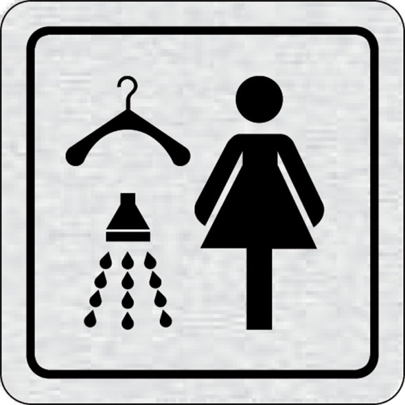 Cedulka na dveře - Šatna se sprchou ženy