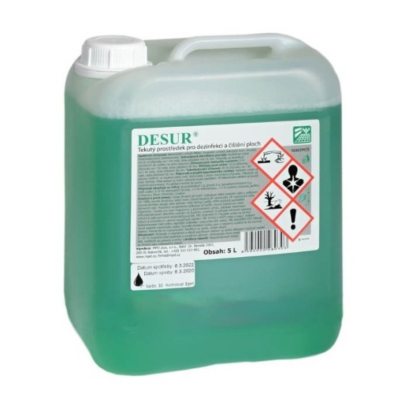 DESUR - Koncentrovaný prostředek pro dezinfekci ploch, 5 L