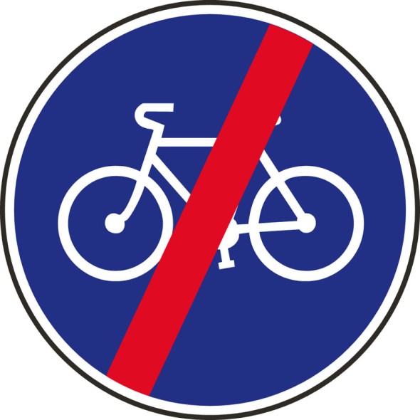 Dopravná značka – Koniec chodníka pre cyklistov
