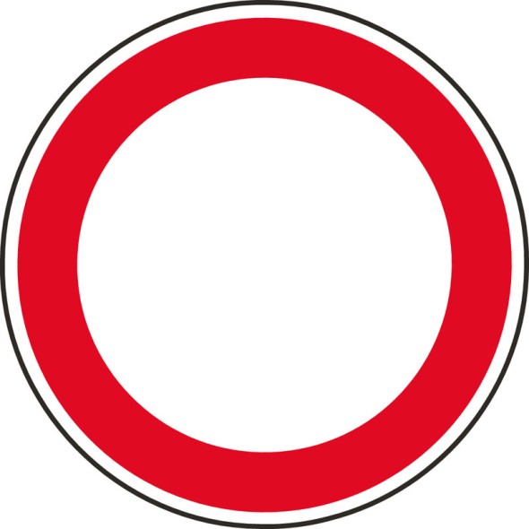 Dopravná značka – Zákaz vjazdu všetkých vozidiel v oboch smeroch