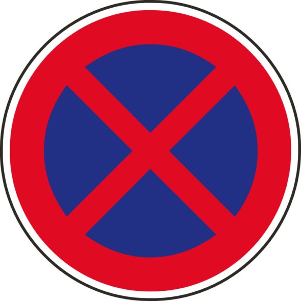 Dopravná značka – Zákaz zastavenia