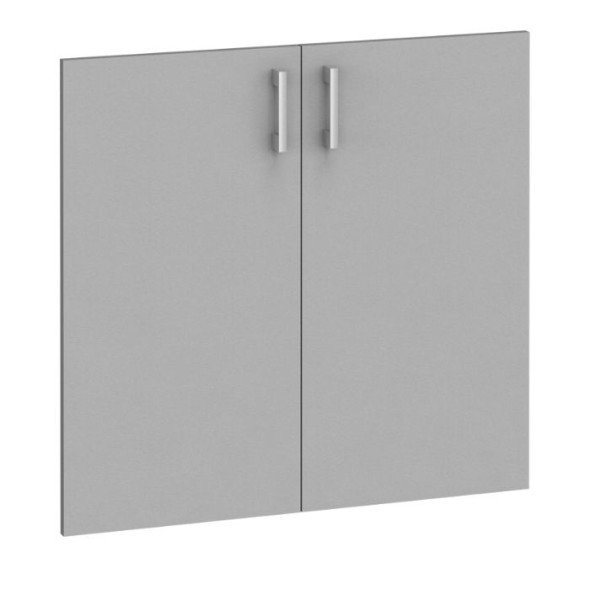 Dvere pre regály PRIMO KOMBI, výška 734 mm, na 1 policu, sivé