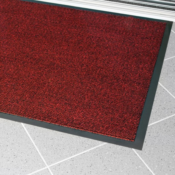 Ekonomická polypropylenová čistící rohož, 1200 x 1800 mm, červená