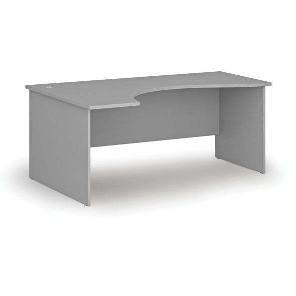 Ergonomický kancelársky pracovný stôl PRIMO GRAY, 1800 x 1200 mm, ľavý, sivá