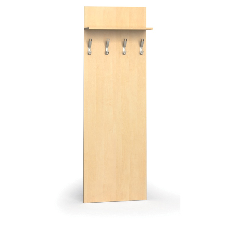 Garderobenwand PRIMO, 4 Kleiderhaken, Birke
