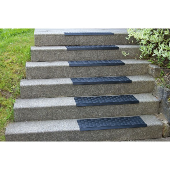 Gummistufen für Treppen, 750 x 250 mm, 1 Stk., grau