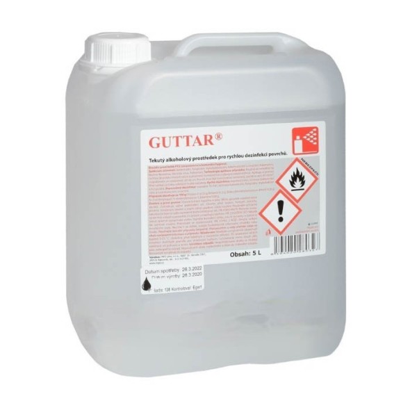 GUTTAR - Alkoholová dezinfekce pro ošetření ploch postřikem, 5 L