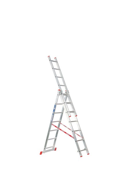 Hliníkový trojdielny výsuvný rebrík VENBOS HOBBY, 3x7 priečok, 4,24 m