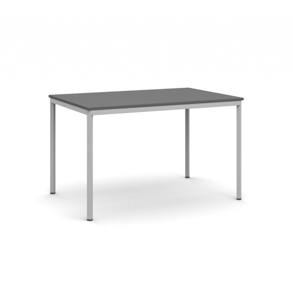Jedálenský stôl, 1200 x 800 mm, doska grafit, podnož sv. sivá